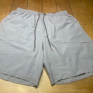 Separatec 2 in 1 Running Shorts with Single Pouch Mesh Liner Zip Pocket XL Grey